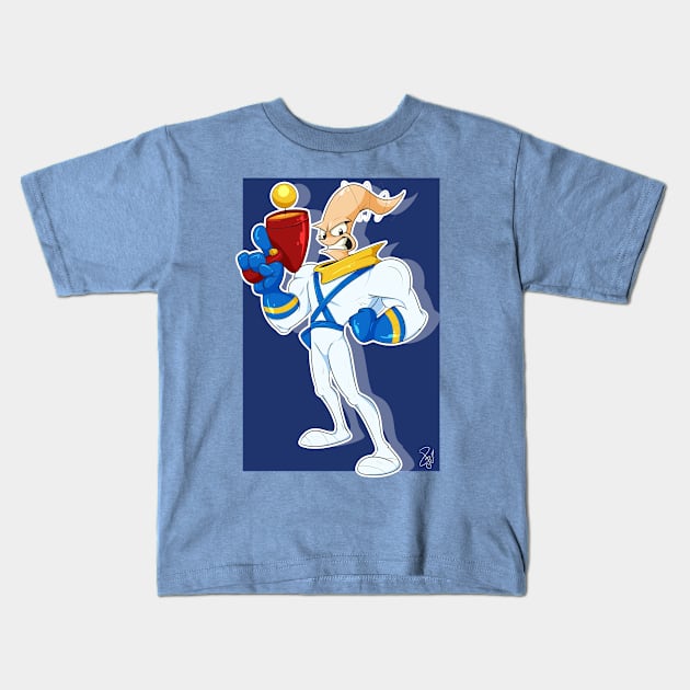 Earthworm Jim Kids T-Shirt by NokyArt